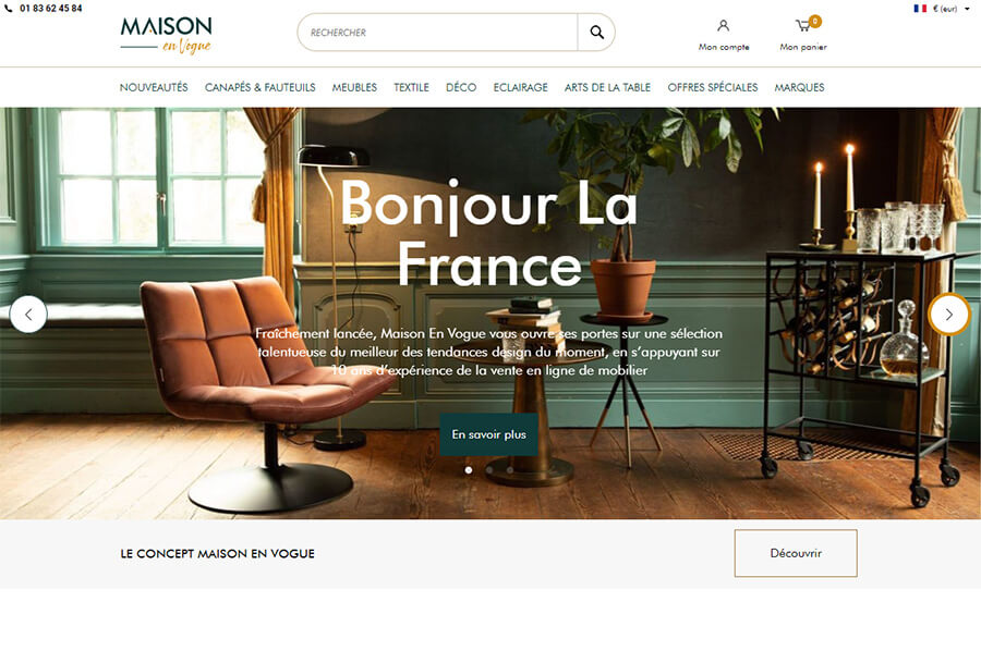 Launch of maisonenvogue.co.uk, the deco site that complements pib