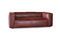 Miniature 2-seater mahogany leather sofa Krieger Clipped