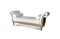 Miniature Ecru linen and cotton 2-seater bench Montaigu Clipped