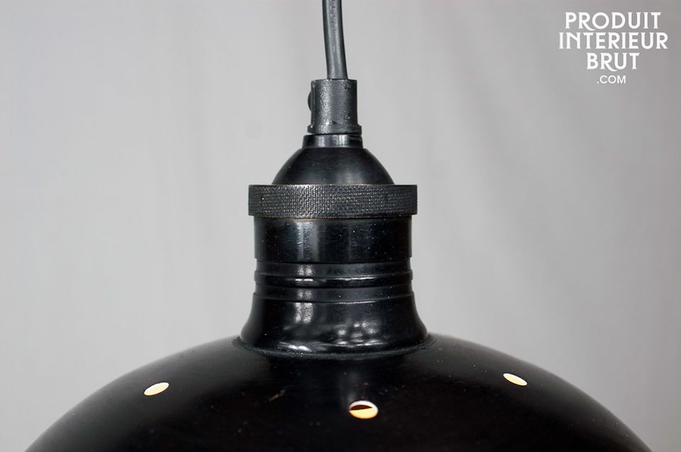 Satin black pendant light