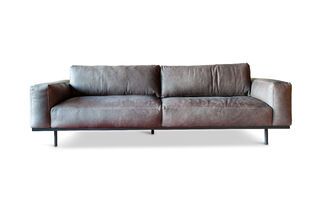3 seater sofa Almond in grey leather