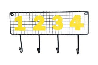 4 coat hooks