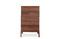 Miniature 5-drawer walnut chest of drawers Hemët Clipped