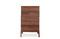 Miniature 5 drawers Hemët walnut sideboard Clipped