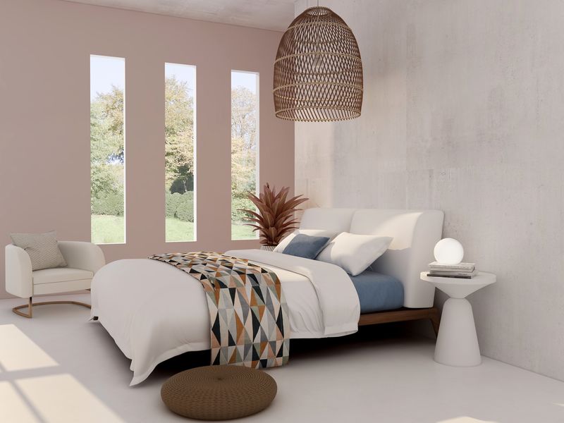 A minimalist bedroom