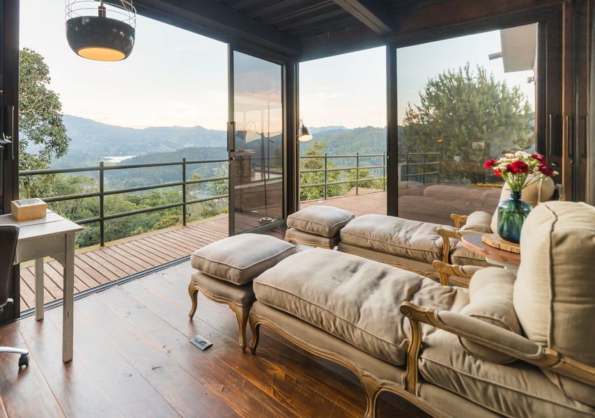 A reading corner in a veranda