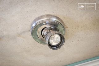 Adjustable silver metal ceiling light Bistrot