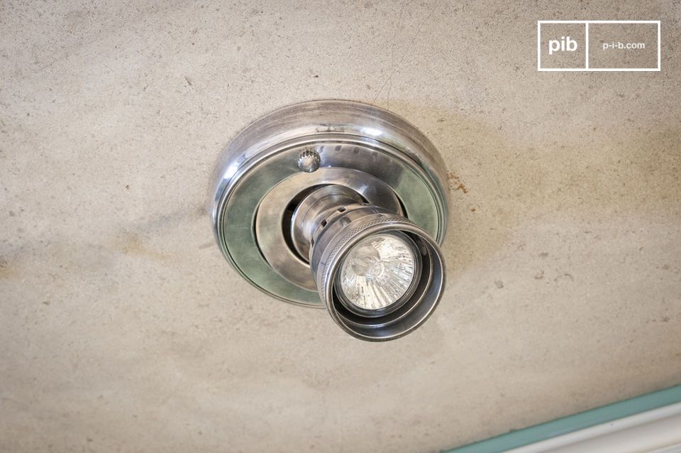 Adjustable silver metal ceiling light Bistrot
