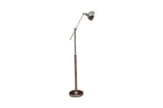 Adjustable metal reading lamp