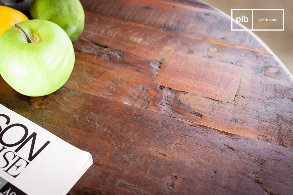 A thick panel of old recycled teak.