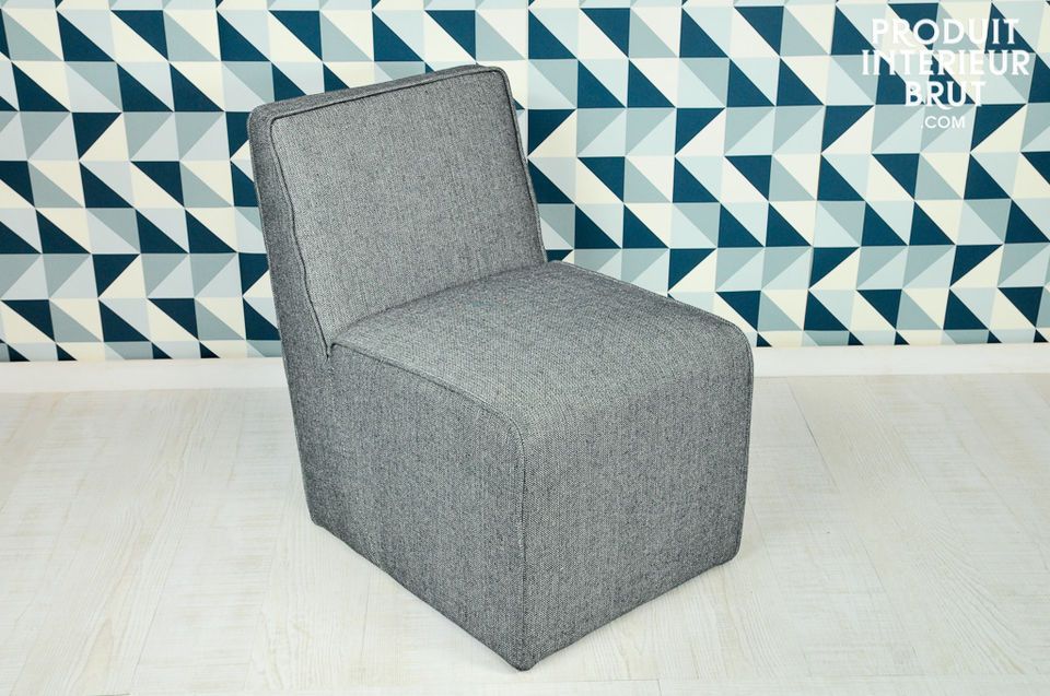 You will love sitting on this soft cushiony chair with its vintage lines