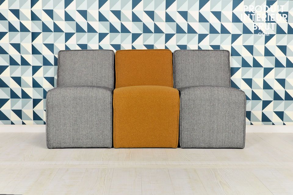 What is also great about this chair is that you can put several together to create a modular sofa