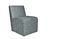 Miniature Alborg grey fabric chair Clipped