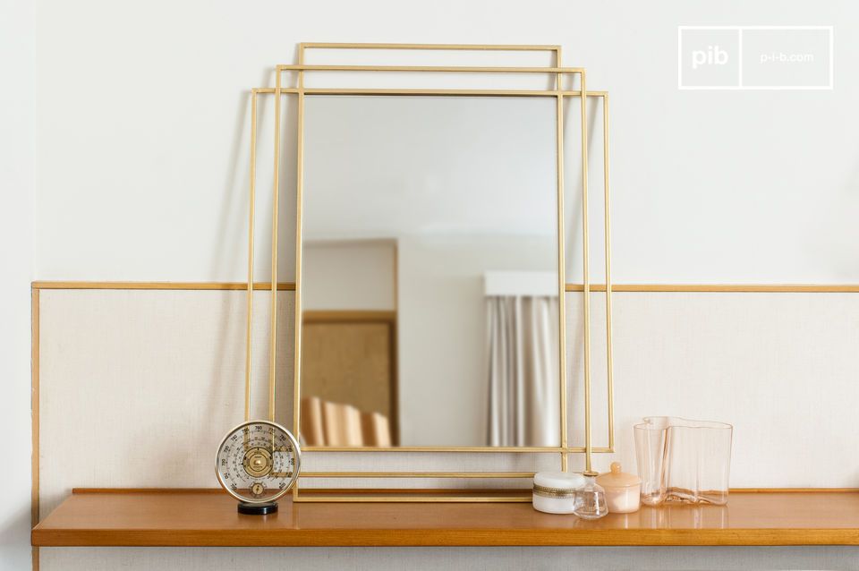 Elegant mirror with a beautiful geometric structure.