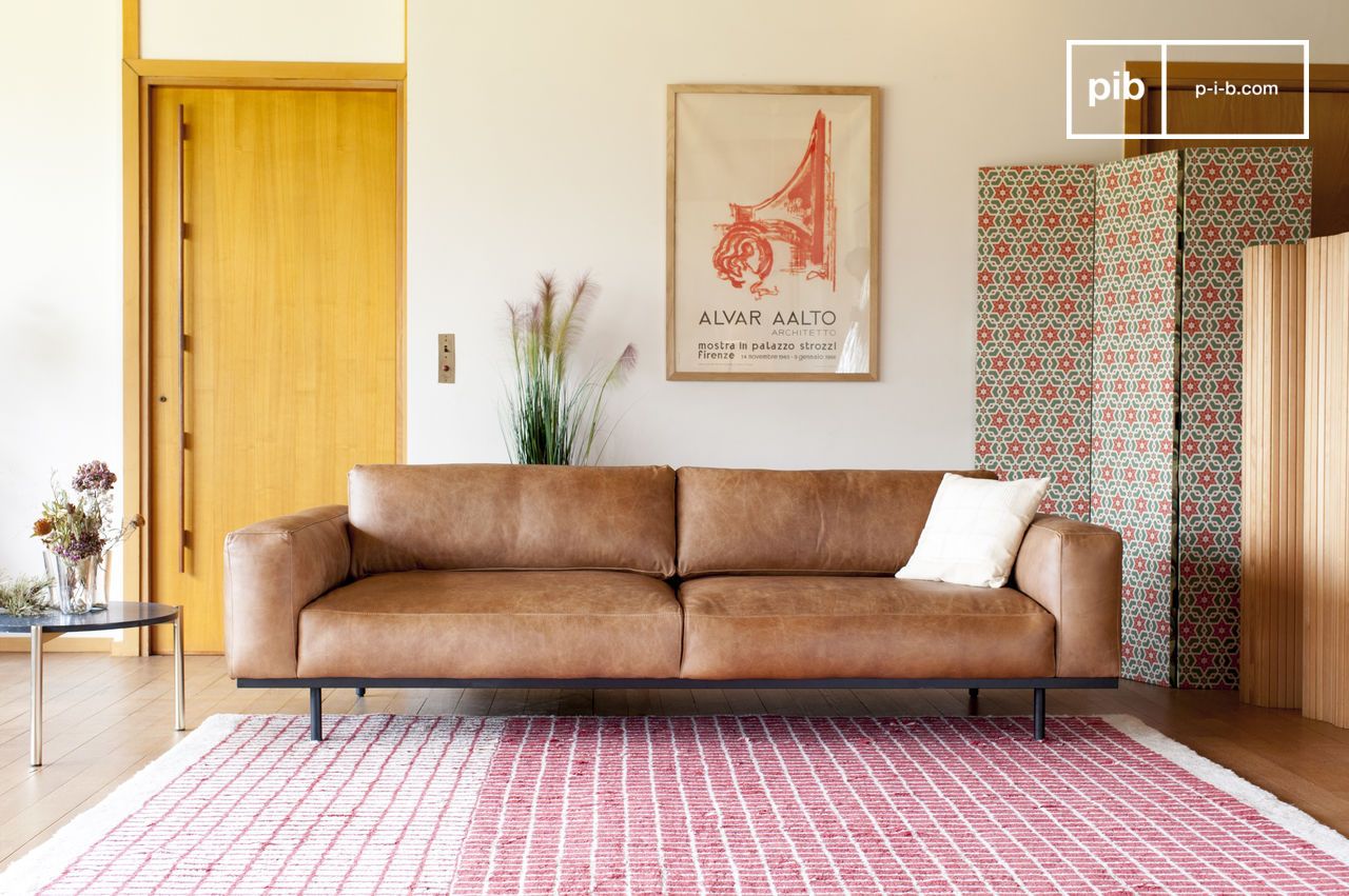 Almond 3 seater sofa brown