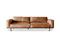 Miniature Almond 3-seater sofa brown Clipped