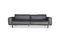 Miniature Almond 3-seater sofa in grey leather Clipped