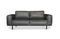 Miniature Almond graphite leather sofa Clipped