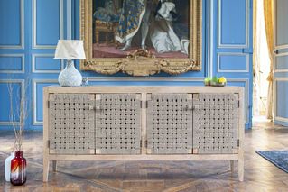 Annika wooden and rope sideboard