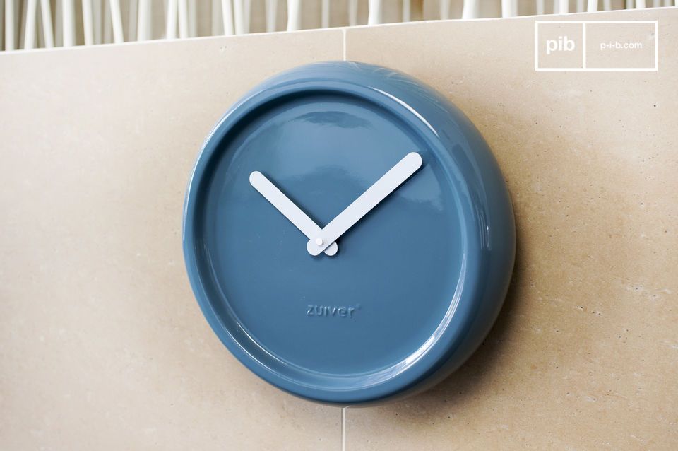 Nice blue wall clock.