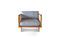 Miniature Wood and cane armchair Starheim Clipped