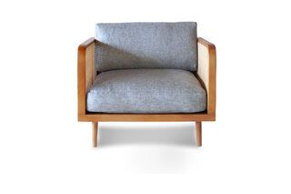 Armchair in wood and wickerwork starheim