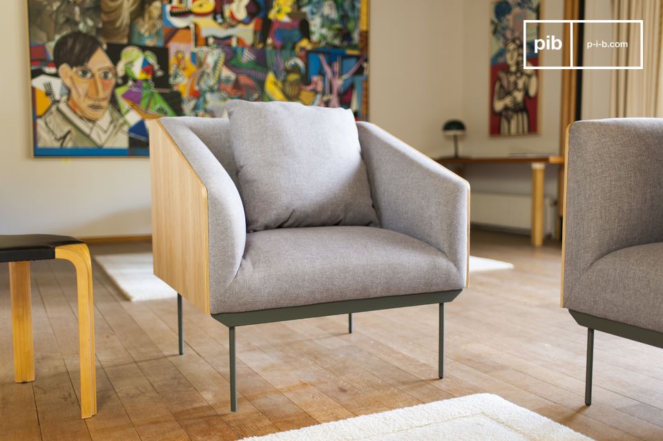 Armchair with beautiful straight lines.