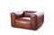 Miniature Mahogany leather armchair Krieger Clipped