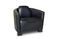 Miniature Black leather armchair Red Baron Clipped