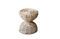 Miniature Beige braided jute stool Arpillera Clipped
