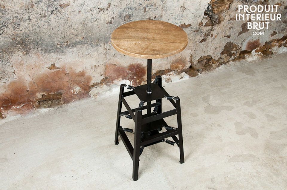 Bar stool with spring mechanism