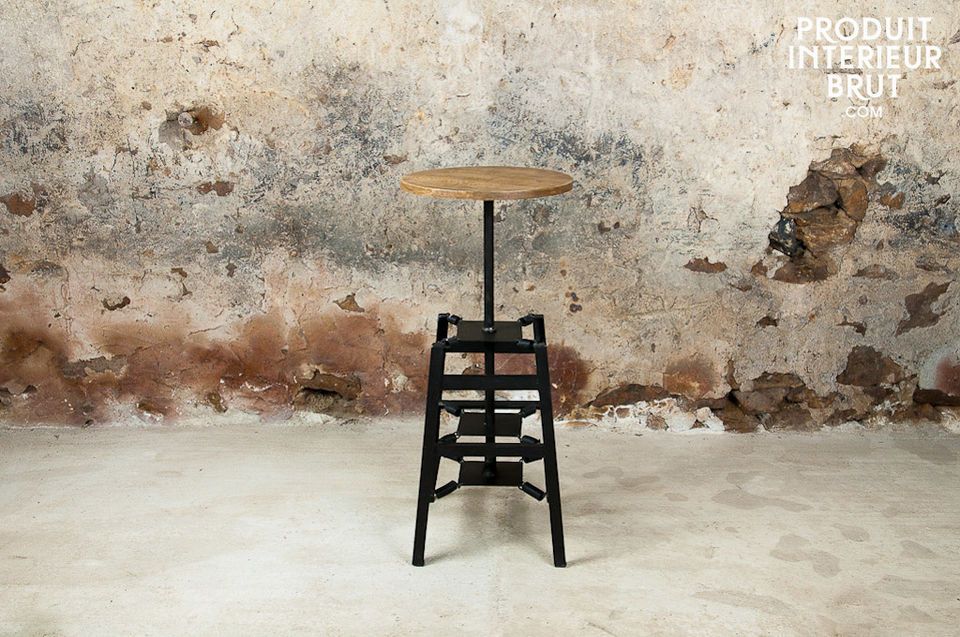 A stool with the seat mounted on springs