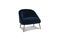 Miniature Barnolomeo blue velvet armchair Clipped