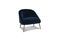 Miniature Blue velvet armchair Barnolomeo Clipped