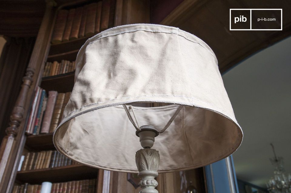 Canvas lampshade with an undeniably retro style.