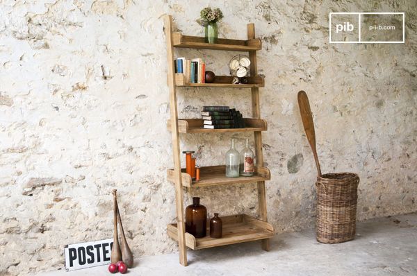 Big ladder bookshelf Made out of old solid wood pib