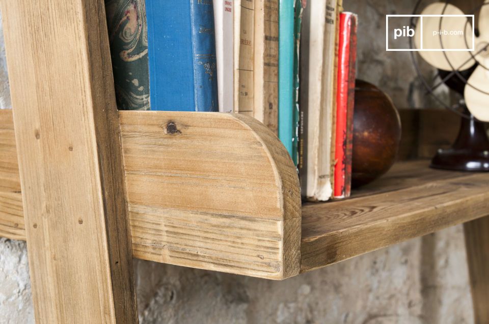 Big Ladder Bookshelf Made Out Of Old Solid Wood Pib