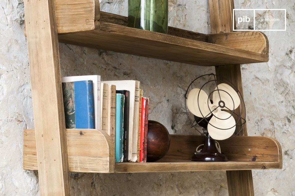 Big Ladder Bookshelf Made Out Of Old Solid Wood Pib