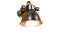 Miniature Screw-based silver metal wall light Bistrot Clipped