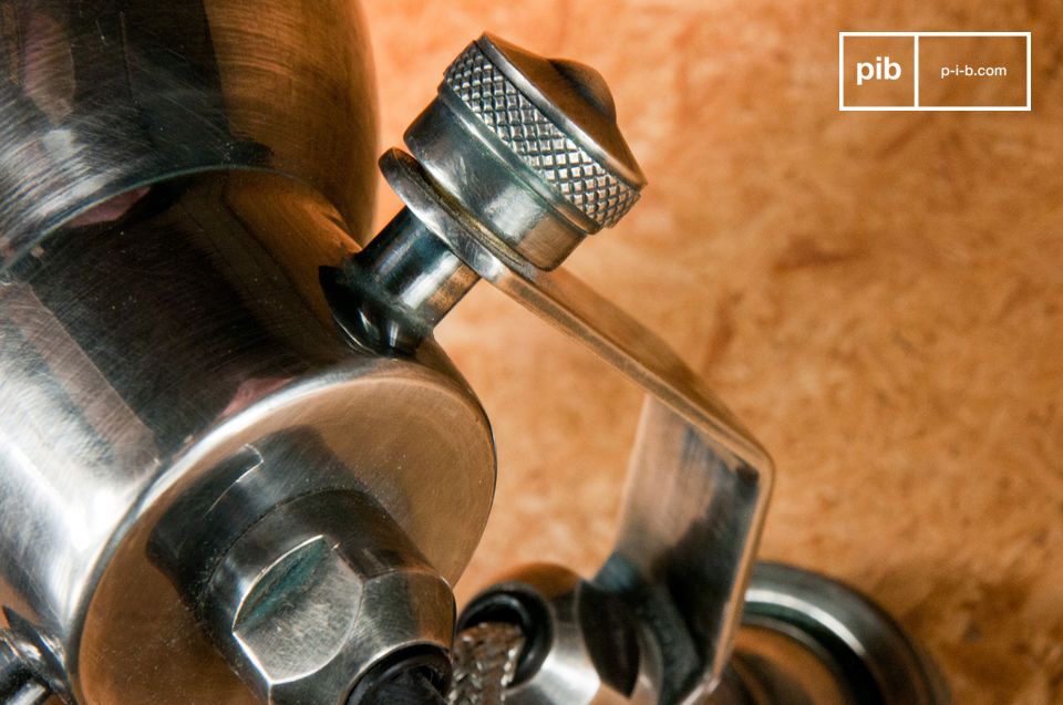 Patinated metal for a industrial look.