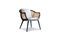 Miniature Black solid ash armchair with wicker Nocta Clipped