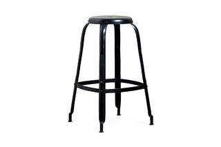 Black bar stool with rivets