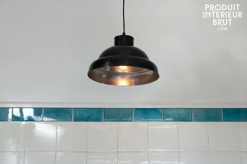 Black-bare metal ceiling light 31cm