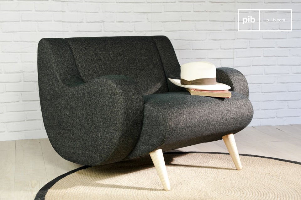 Black Geneva armchair