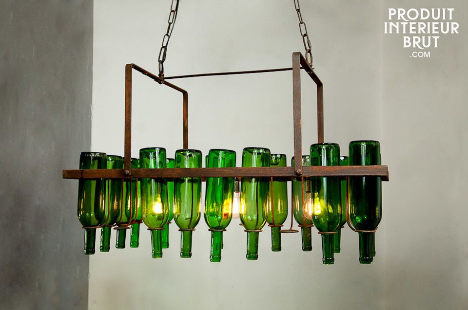 Bottle chandelier