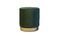 Miniature Brass and green velvet pouf Dallas Clipped