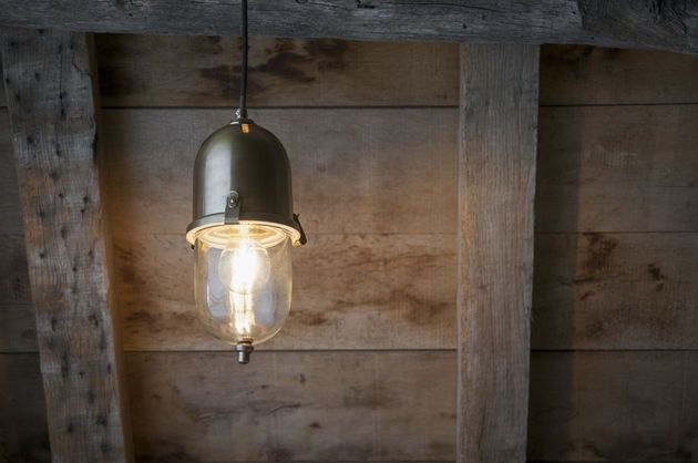Brass hanging lamp Kapsula