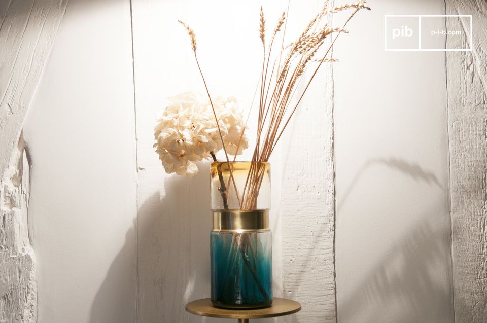 Beautiful blue tinted vase.