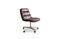Miniature Brown leather office chair Breunor Clipped
