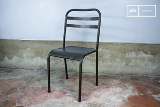 Brown stackable metal chair